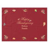 Gepersonaliseerd Happy Thanksgiving Autumn Herfst Tafelkleed (Voorkant (Horizontaal))