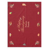 Gepersonaliseerd Happy Thanksgiving Autumn Herfst Tafelkleed (Voorkant)