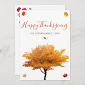 Gepersonaliseerd Happy Thanksgiving-herfst Feestdagenkaart (Voorkant / Achterkant)