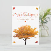 Gepersonaliseerd Happy Thanksgiving-herfst Feestdagenkaart (Staand voorkant)