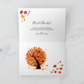 Gepersonaliseerd Happy Thanksgiving-herfstboomkaar Kaart (Binnen)