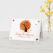 Gepersonaliseerd Happy Thanksgiving-herfstboomkaar Kaart (Gele Bloem)