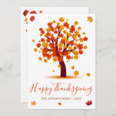 Gepersonaliseerd Happy Thanksgiving jaarbomen Holi Feestdagenkaart (Voorkant / Achterkant)