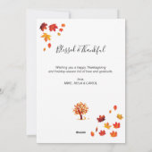Gepersonaliseerd Happy Thanksgiving jaarbomen Holi Feestdagenkaart (Achterkant)