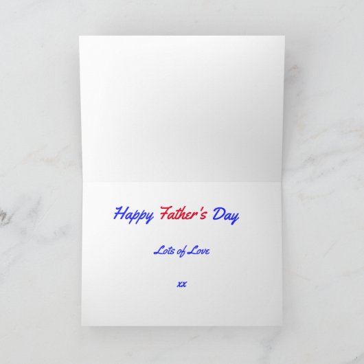 Gepersonaliseerd Happy Vaderdag Stropdas Kaart (Binnen)