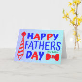 Gepersonaliseerd Happy Vaderdag Stropdas Kaart (Gele Bloem)