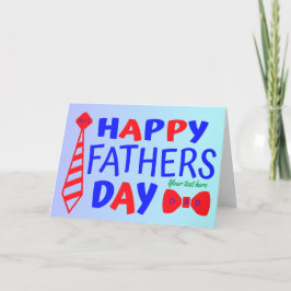 Gepersonaliseerd Happy Vaderdag Stropdas Kaart