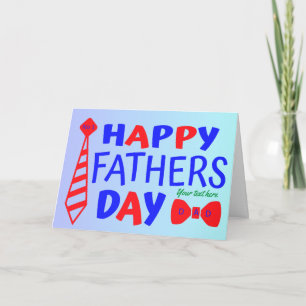 Gepersonaliseerd Happy Vaderdag Stropdas Kaart