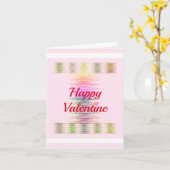 Gepersonaliseerd Happy Valentijn Colorful Spirals Kaart (Gele Bloem)