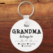 Gepersonaliseerd hart Deze oma behoort tot Sleutelhanger (Voorkant)