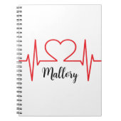 Gepersonaliseerd hart Eenvoudig Medisch Notitieboek (Voorkant)