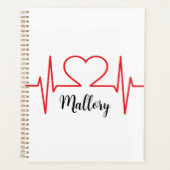Gepersonaliseerd hart Eenvoudig Medisch Planner (Voorkant)