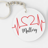 Gepersonaliseerd hart Eenvoudig Medisch Sleutelhanger