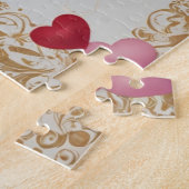 Gepersonaliseerd hart en Roos Legpuzzel (Zijkant)