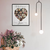 Gepersonaliseerd hart Fotocollage sjabloon Canvas Afdruk