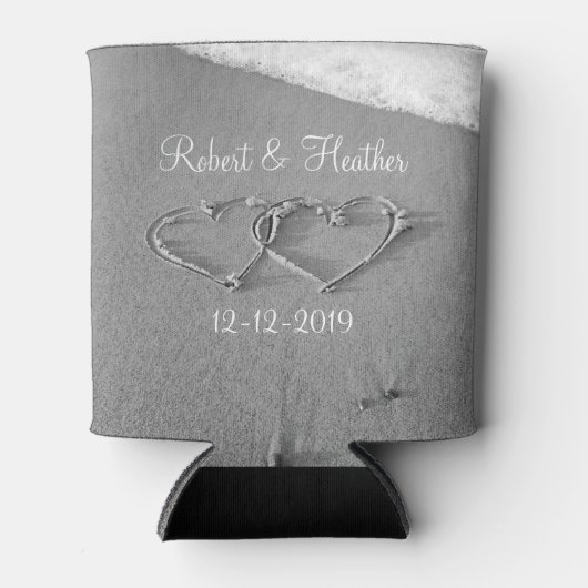 Gepersonaliseerd hart in koelboxxen voor de zandbr blikjeskoeler (Voorkant)