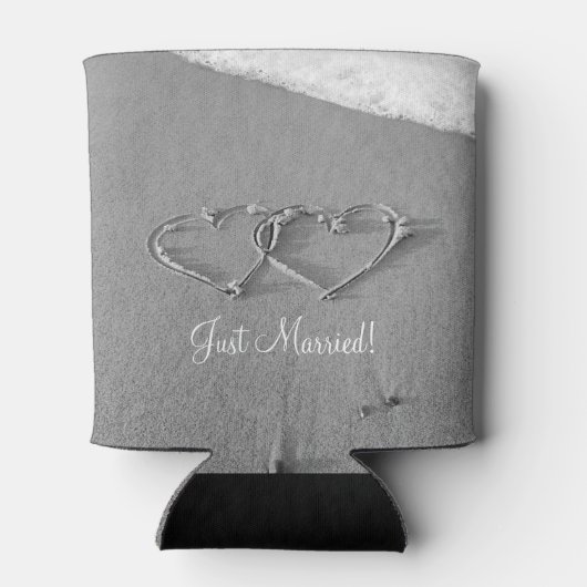 Gepersonaliseerd hart in koelboxxen voor de zandbr blikjeskoeler (Achterkant)