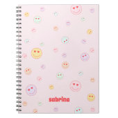 Gepersonaliseerd hart Oyes Happy Face Notitieboek (Voorkant)