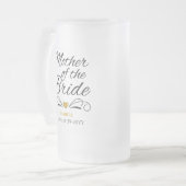 Gepersonaliseerd hart van de goudmoeder van de bru matglas bierpul (Voorkant links)