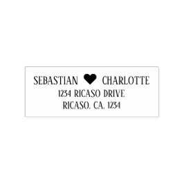 Gepersonaliseerd hartdetail rubberstempel