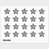 Gepersonaliseerd harten op pailletten Star Sticker (Vel)