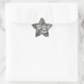Gepersonaliseerd harten op pailletten Star Sticker (Tas)