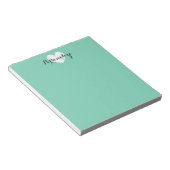 Gepersonaliseerd -hartengroen notitieblok (Schuin)