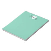 Gepersonaliseerd -hartengroen notitieblok (Linkerzijde)