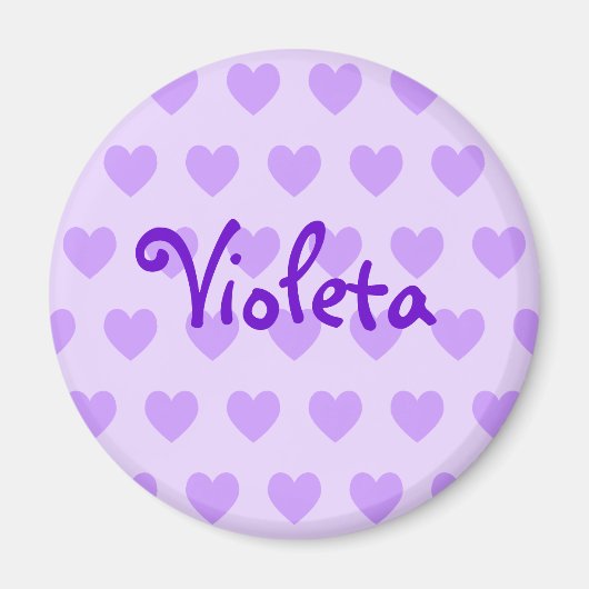 Gepersonaliseerd hartpatroon Magnet (Voorkant)