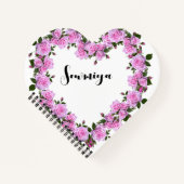 Gepersonaliseerd hartvormig notitieboek (Voorkant)