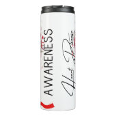 Gepersonaliseerd hartziektebewustzijn thermosbeker (Achterkant)