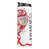 Gepersonaliseerd hartziektebewustzijn thermosbeker (Geroteerd rechts)