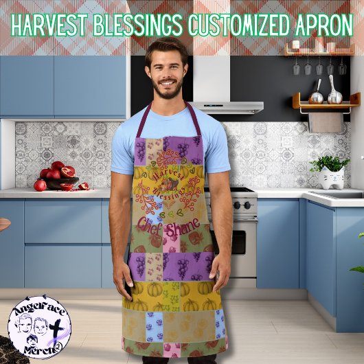 Gepersonaliseerd Harvest Blessings Autumn Schort