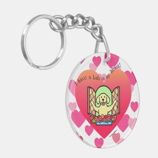 Gepersonaliseerd heb ik een Laboratorium in mijn H Sleutelhanger (Voorkant Links)