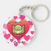 Gepersonaliseerd heb ik een Laboratorium in mijn H Sleutelhanger (Achterkant)