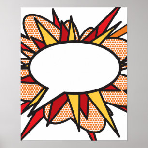 Gepersonaliseerd HEB JE MENING Spreekballon Poster