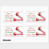 Gepersonaliseerd hebben een Holly Jolly Kerstmis Rechthoekige Sticker (Vel)