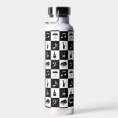 Gepersonaliseerd hedendaags muziekontwerp waterfles (Rechts)