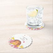 Gepersonaliseerd Hedgehog Baby shower Kartonnen Onderzetters (Insitu)