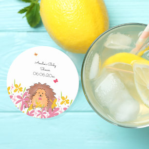 Gepersonaliseerd Hedgehog Baby shower Kartonnen Onderzetters