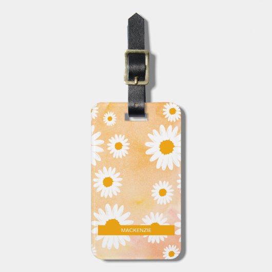 Gepersonaliseerd heerlijk Daisies Bagagelabel (Voorkant verticaal)