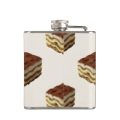 Gepersonaliseerd heerlijk tiramisu dessertpatroon heupfles (Achterkant)