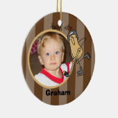 Gepersonaliseerd hekkensluiter Nut Foto Ornament (Rechts)