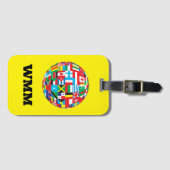 Gepersonaliseerd Heldergeel Bagagelabel (Voorkant (horizontaal))