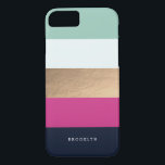 Gepersonaliseerd | Helderheid Case-Mate iPhone Case<br><div class="desc">Helder en vet gestreept ontwerp dat met een naam kan worden aangepast. | Ontworpen door: Shelby Allison</div>