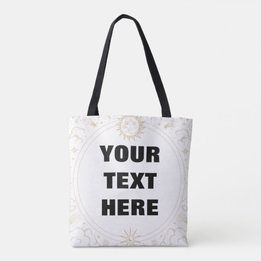 Gepersonaliseerd hemels Lijst Tote Bag (Achterkant)