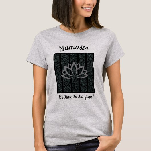 Gepersonaliseerd Henna Yoga Patroon T-shirt (Voorkant)