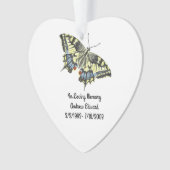 Gepersonaliseerd herdenkingsornament Butterfly Ornament (voorkant)