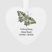 Gepersonaliseerd herdenkingsornament Butterfly Ornament (voorkant)
