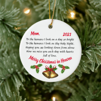 Gepersonaliseerd herdenkingsornament keramisch ornament